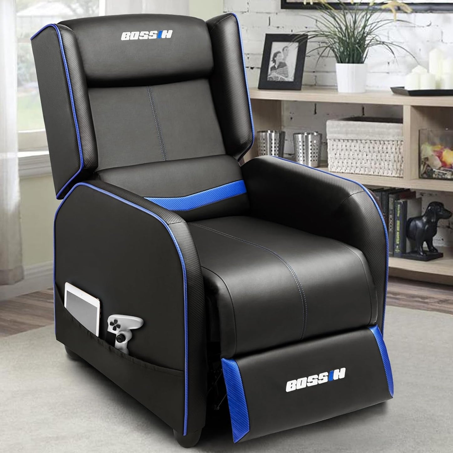 Gaming Recliner Chair for Adults in Blue