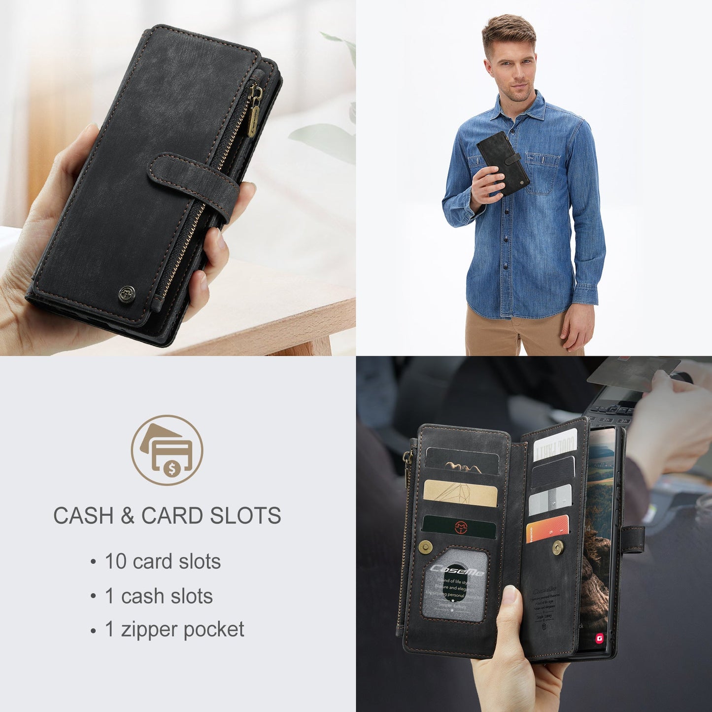 Premium Wallet Case for iPhone X to iPhone 14