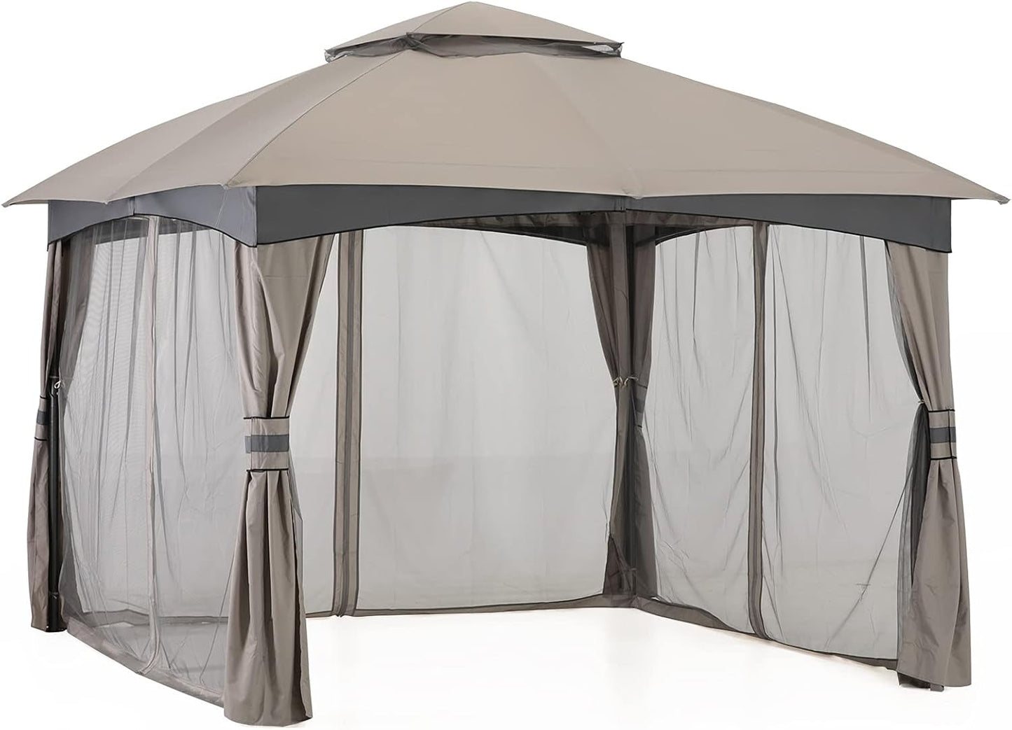 Outdoor Patio Gazebo for Garden with Upgrade Steel Frame and Netting